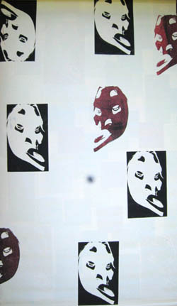 hand printed window shade
