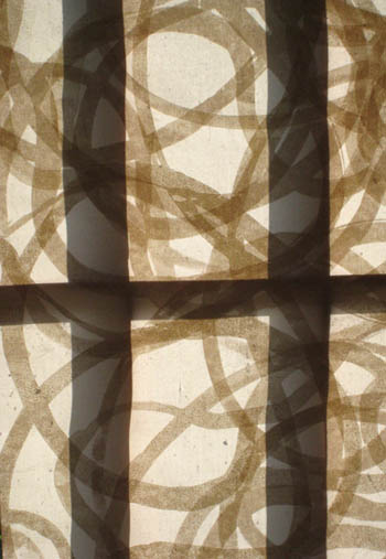 hand printed window shade