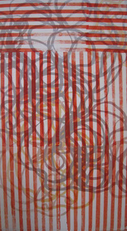 hand printed window shade