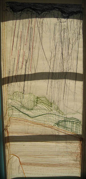 hand sewn window shade