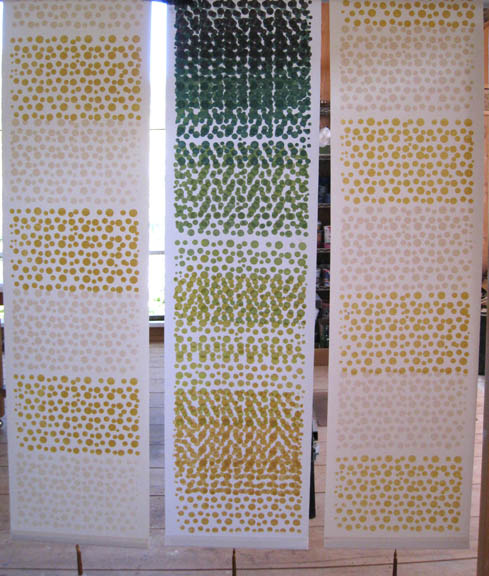 hand printed window shade